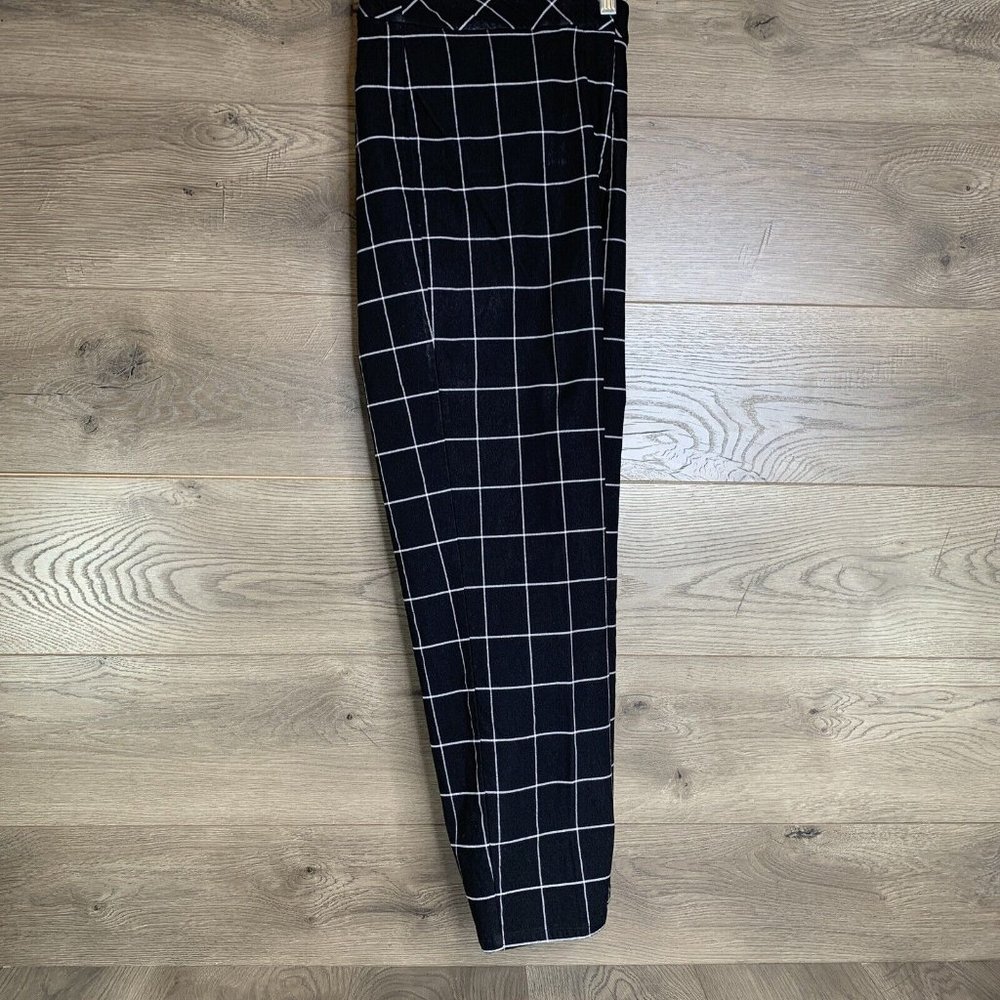 Investments Dress Pants Womens 12 Black White Stripes Hidden Zip Button Close - Picture 9 of 9